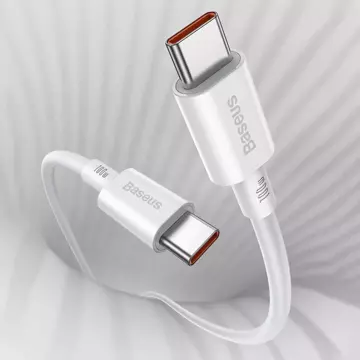 Baseus Superior kabel przewód USB Typ C - USB Typ C szybkie ładowanie Quick Charge / Power Delivery / FCP 100W 5A 20V 2m biały (CATYS-C02)