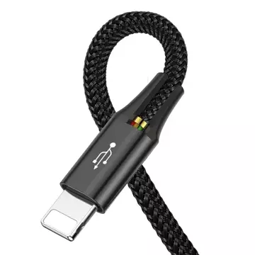 Baseus kabel przewód USB 4w1 2x Lightning / USB Typ C / micro USB w nylonowym oplocie 3.5A 1.2m czarny (CA1T4-A01)