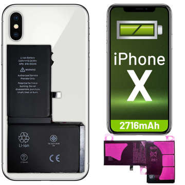 Bateria wymienna do telefonu do Apple iPhone X 2716mAh A1865 A1901