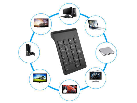 Bezprzewodowa Klawiatura Numeryczna USB do laptopa PC Alogy Wireless KeyPad