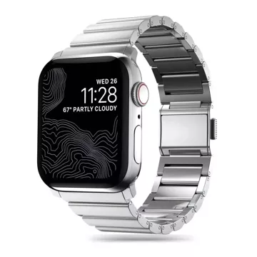 Bransoleta Steelband pasek do Apple Watch 4 / 5 / 6 / 7 / 8 / 9 / Se / Ultra 1 / 2 (42 / 44 / 45 / 49 Mm) Silver