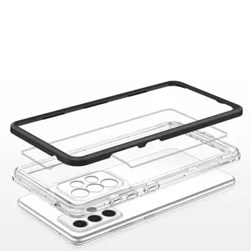 Clear 3in1 etui do Samsung Galaxy A13 5G żelowy pokrowiec z ramką czarny