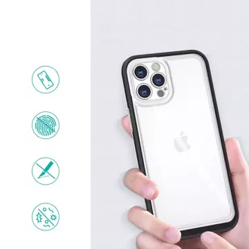 Clear 3in1 etui do iPhone 12 Pro żelowy pokrowiec z ramką czarny