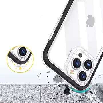 Clear 3in1 etui do iPhone 13 Pro Max żelowy pokrowiec z ramką czarny