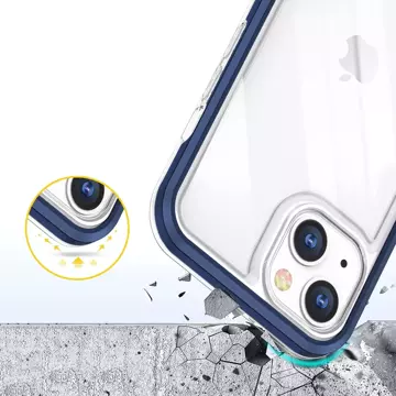 Clear 3in1 etui do iPhone 13 mini żelowy pokrowiec z ramką niebieski