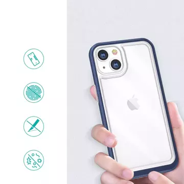 Clear 3in1 etui do iPhone 13 mini żelowy pokrowiec z ramką niebieski