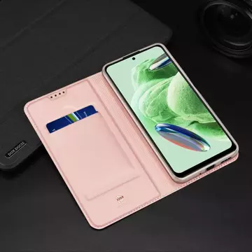 Dux Ducis Skin Pro etui do Xiaomi Redmi Note 12 Pro / Poco X5 Pro 5G pokrowiec z klapką portfel na kartę podstawka niebieskie