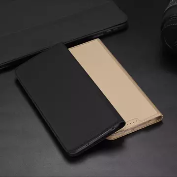 Dux Ducis Skin Pro etui do Xiaomi Redmi Note 12 Pro / Poco X5 Pro 5G pokrowiec z klapką portfel na kartę podstawka złote