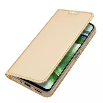 Dux Ducis Skin Pro etui do Xiaomi Redmi Note 12 Pro / Poco X5 Pro 5G pokrowiec z klapką portfel na kartę podstawka złote