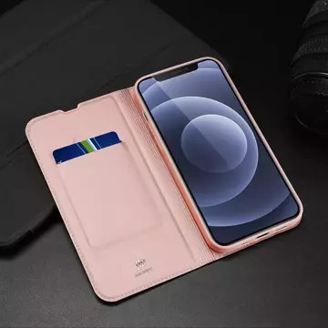 Dux Ducis Skin Pro kabura etui pokrowiec z klapką iPhone 13 mini różowy