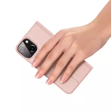 Dux Ducis Skin Pro kabura etui pokrowiec z klapką iPhone 13 mini różowy