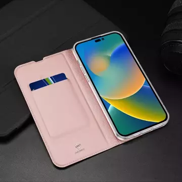 Dux Ducis Skin Pro kabura etui pokrowiec z klapką iPhone 14 Pro Max złoty