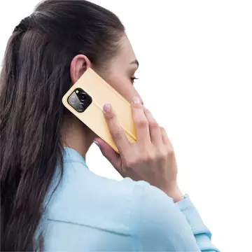 Dux Ducis Skin Pro kabura etui pokrowiec z klapką iPhone 14 Pro Max złoty