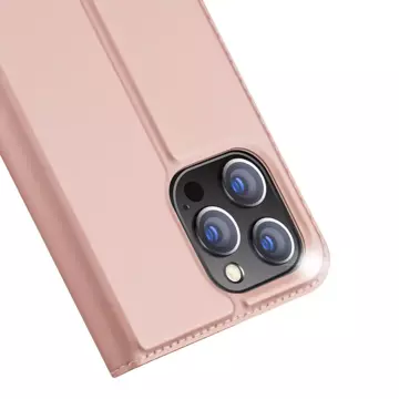 Dux Ducis Skin Pro kabura etui pokrowiec z klapką iPhone 14 Pro różowy