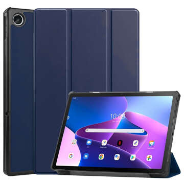 ETUI na tablet Lenovo Tab M10 FHD Plus 10.6 3 GEN 3RD 3gen 2023 TB-125FU / TB-128FU case book cover Granatowe + Szkło