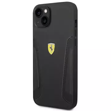 Eti na telefon Ferrari FEHCP14MRBUK do Apple iPhone 14 Plus 6,7" czarny/black hardcase Leather Stamp Sides