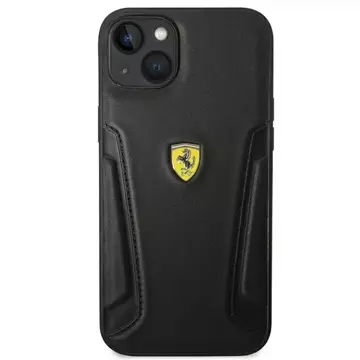 Eti na telefon Ferrari FEHCP14MRBUK do Apple iPhone 14 Plus 6,7" czarny/black hardcase Leather Stamp Sides