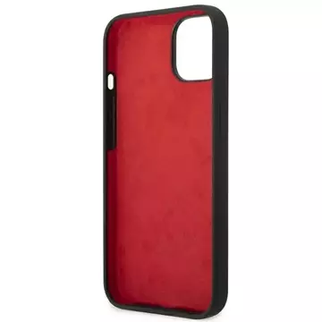 Eti na telefon Ferrari FEHCP14SSIBBK do Apple iPhone 14 6,1" czarny/black hardcase Silicone Metal Logo