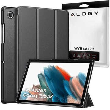 Etui Alogy Book Cover do Samsung Galaxy Tab A8 2021 SM-X200/SM-X205 Szary + Folia + Rysik