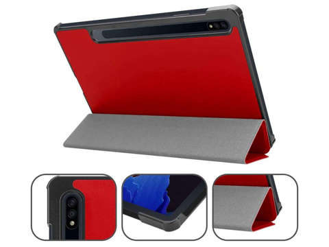 Etui Alogy Book Cover do Samsung Galaxy Tab S7 Plus/ S8 Plus 12.4 T970/ T976B/ X800/ X806 Czerwone