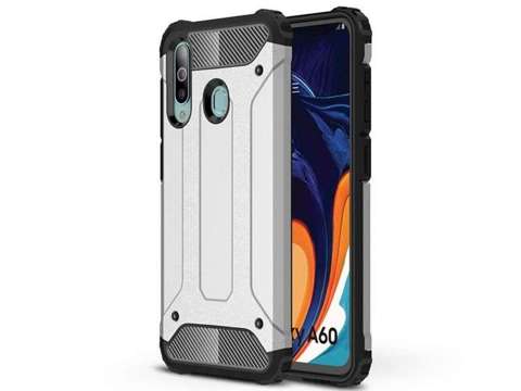 Etui Alogy Hard Armor do Samsung Galaxy A60/M40 srebrne + Szkło Alogy