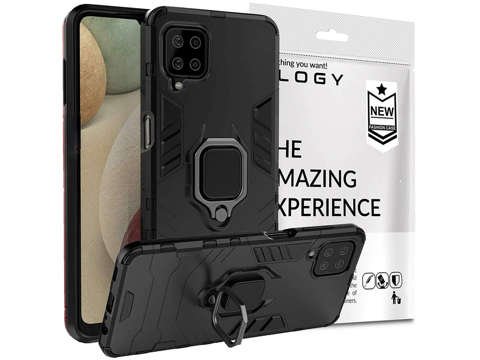 Etui Alogy Stand Ring Armor do Samsung Galaxy A12 2020/2021/ A12 5G/ M12 czarne