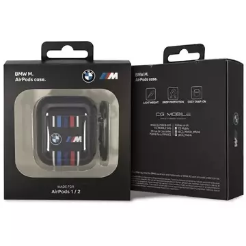 Etui BMW BMA222SWTK do AirPods 1/2 cover czarny/black Multiple Colored Lines