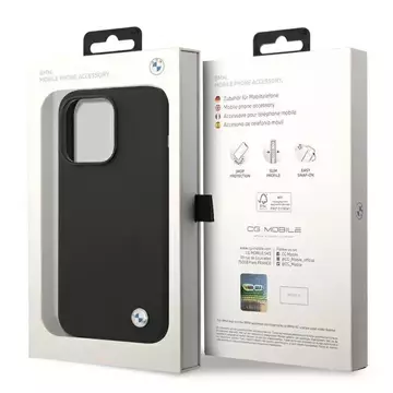 Etui BMW BMHCP14XSILBK do iPhone 14 Pro Max 6,7" Silicone Metal Logo