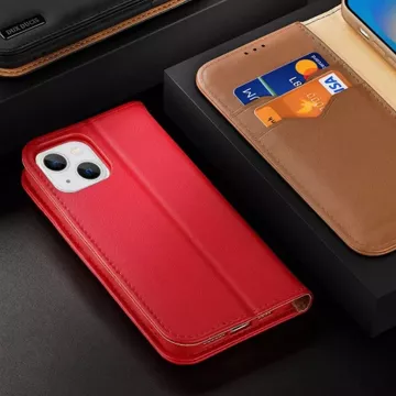 Etui DUX DUCIS Hivo - skórzane portfelik do Apple iPhone 15 czerwone