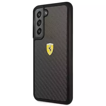 Etui Ferrari FEHCS22MFCAK do Galaxy S22+ S906 hardcase On Track Real Carbon czarny/black