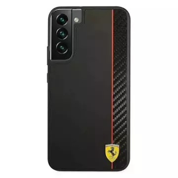 Etui Ferrari FESAXHCS22MBK do Galaxy S22+ S906hardcase On Track Carbon Stripe czarny/black 