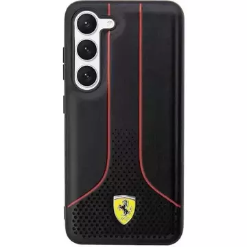 Etui Ferrari do Samsung Galaxy S23 HardCase Perforated 296-P czarny