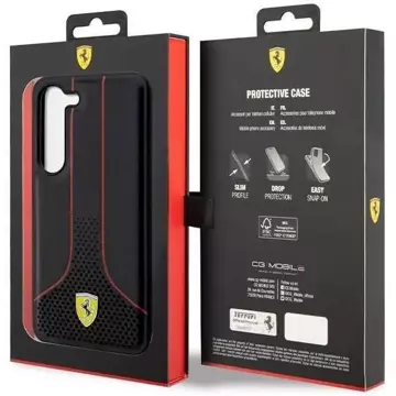 Etui Ferrari do Samsung Galaxy S23 HardCase Perforated 296-P czarny