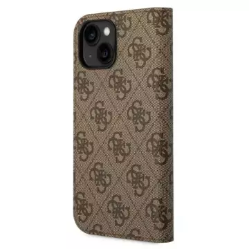 Etui Guess GUBKP14MHG4SHW do Apple iPhone 14 Plus 6,7" brązowy/brown book 4G Vintage Gold Logo