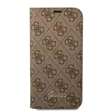 Etui Guess GUBKP14MHG4SHW do Apple iPhone 14 Plus 6,7" brązowy/brown book 4G Vintage Gold Logo