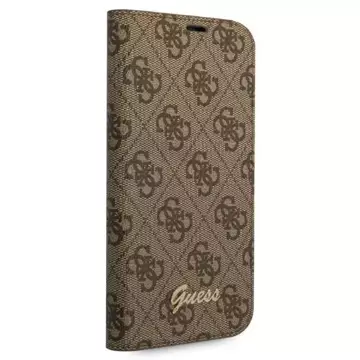 Etui Guess GUBKP14MHG4SHW do Apple iPhone 14 Plus 6,7" brązowy/brown book 4G Vintage Gold Logo