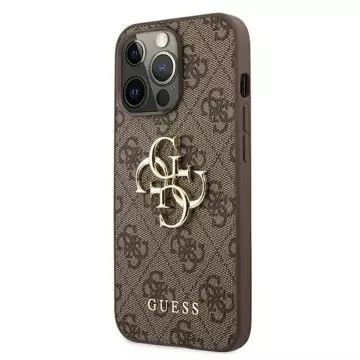 Etui Guess GUHCP13L4GMGBR do Apple iPhone 13 Pro / 13 6,1" brązowy/brown hardcase 4G Big Metal Logo