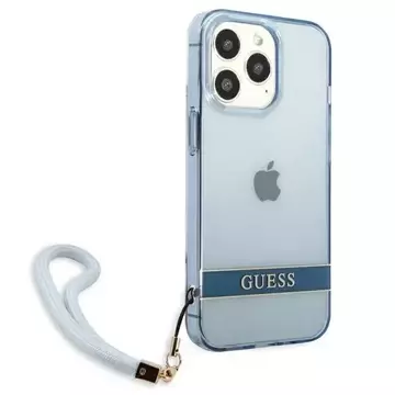 Etui Guess GUHCP13LHTSGSB do Apple iPhone 13 Pro / 13 6,1" niebieski/blue hardcase Translucent Stap