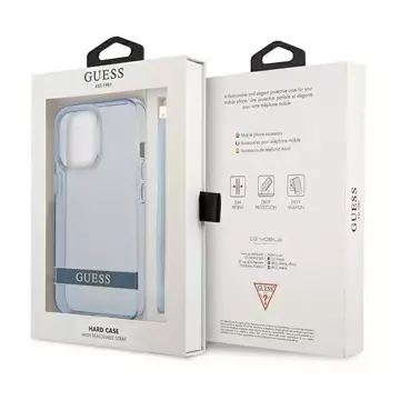 Etui Guess GUHCP13LHTSGSB do Apple iPhone 13 Pro / 13 6,1" niebieski/blue hardcase Translucent Stap