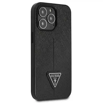 Etui Guess GUHCP13LPSATLK do Apple iPhone 13 Pro / 13 6,1" czarny/black hardcase SaffianoTriangle Logo