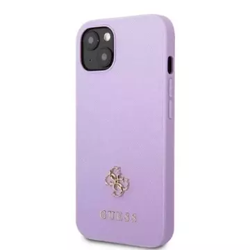 Etui Guess GUHCP13SPS4MU do Apple iPhone 13 Mini 5,4" purpurowy/purple hardcase Saffiano 4G Small Metal Logo