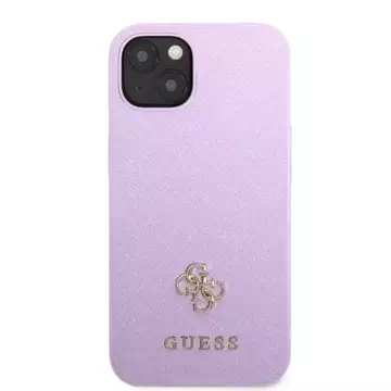 Etui Guess GUHCP13SPS4MU do Apple iPhone 13 Mini 5,4" purpurowy/purple hardcase Saffiano 4G Small Metal Logo