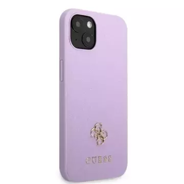 Etui Guess GUHCP13SPS4MU do Apple iPhone 13 Mini 5,4" purpurowy/purple hardcase Saffiano 4G Small Metal Logo