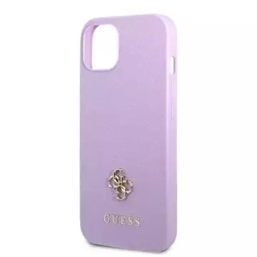 Etui Guess GUHCP13SPS4MU do Apple iPhone 13 Mini 5,4" purpurowy/purple hardcase Saffiano 4G Small Metal Logo