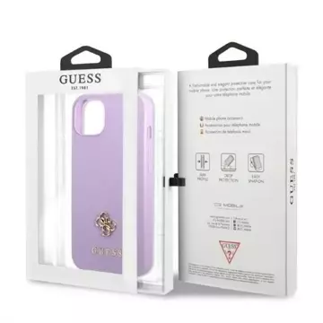 Etui Guess GUHCP13SPS4MU do Apple iPhone 13 Mini 5,4" purpurowy/purple hardcase Saffiano 4G Small Metal Logo