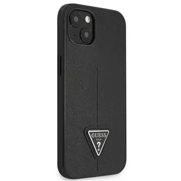 Etui Guess GUHCP13SPSATLK do Apple iPhone 13 Mini 5,4" czarny/black hardcase SaffianoTriangle Logo