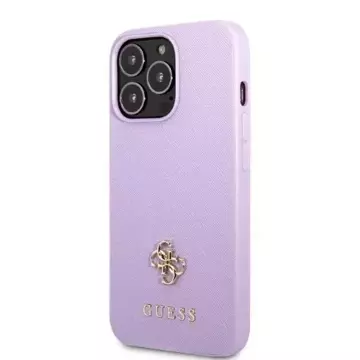 Etui Guess GUHCP13XPS4MU do Apple iPhone 13 Pro Max 6,7" purpurowy/purple hardcase Saffiano 4G Small Metal Logo