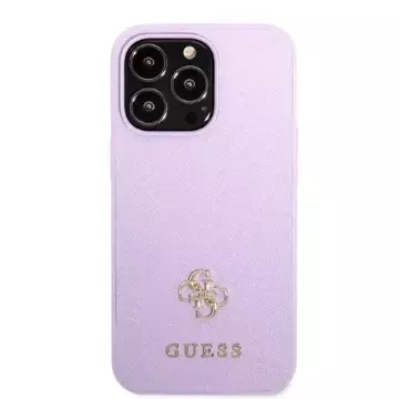 Etui Guess GUHCP13XPS4MU do Apple iPhone 13 Pro Max 6,7" purpurowy/purple hardcase Saffiano 4G Small Metal Logo