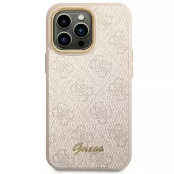 Etui Guess GUHCP14LHG4SHP do Apple iPhone 14 Pro 6,1" różowy/pink hard case 4G Vintage Gold Logo