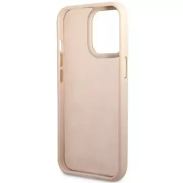 Etui Guess GUHCP14LHG4SHP do Apple iPhone 14 Pro 6,1" różowy/pink hard case 4G Vintage Gold Logo